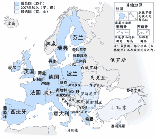 欧盟示意图