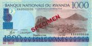 卢旺达法郎1998年版面值1000 Francs——正面