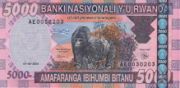 卢旺达法郎2004年版面值5000 Francs——正面