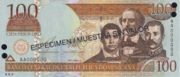 多米尼加比索2002年版100 Pesos Oro面值——正面