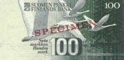 芬兰货币100马克——反面