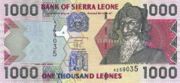 塞拉利昂利昂2002年版面值1000 Leones——正面