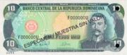 多米尼加比索1997年版10 Pesos Oro面值——正面