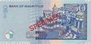 毛里求斯卢比1999年版50 Rupees面值——反面