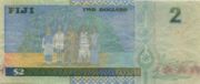 斐济元2002年版2 Dollars面值——反面