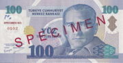 土耳其里拉2005年版100面值——正面