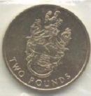 everse of St Helena £2 coin