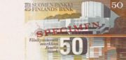 芬兰货币50马克——反面