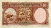 新西兰元-1967年版10先令面值——反面