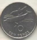 Reverse of St Helena 10p coin