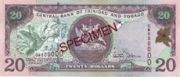 特立尼达多巴哥元2002年版20 Dollars面值——正面