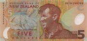 新西兰元2004年版5面值——正面