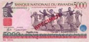 卢旺达法郎1999年版面值5000 Francs——正面