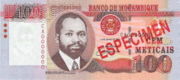 莫桑比克美提卡2006年版面值100 meticais——正面