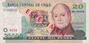 智利比索1998年版面值2,000 Pesos——正面