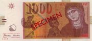 马其顿第纳尔1996年版1000 Denar面值——正面