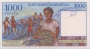 马达加斯加法郎1994年版面值1000 Francs——反面