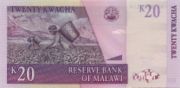 马拉维克瓦查2004年版面值20 Kwacha——反面
