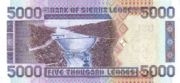 塞拉利昂利昂2002年版面值5000 Leones——反面