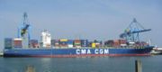 Containership "CMA CGM Balzac" @ container terminal Zeebrugge, Bruges, Belgium.
