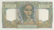 法国法郎1950年版1000法郎——反面