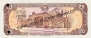 多米尼加比索1997年版20 Pesos Oro面值——反面