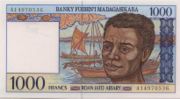 马达加斯加法郎1994年版面值1000 Francs——正面