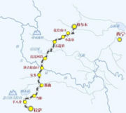 青藏铁路路线示意图