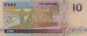 斐济元1996年版10 Dollars面值——反面