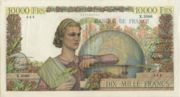 法国法郎1952年版10,000法郎——正面