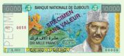 吉布提法郎1999年版10,000 Francs面值——正面