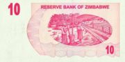 津巴布韦元2006年版10 Dollars面值——反面
