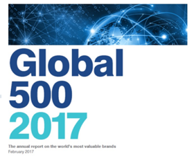 2017年Brand Finance全球品牌500强