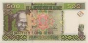 几内亚法郎年1998版面值500 Francs——正面