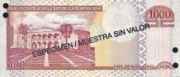 多米尼加比索2003年版1000 Pesos Oro面值——反面