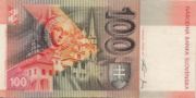 斯洛伐克克朗1997年版100 Kurons面值——反面