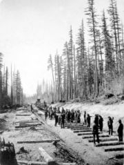 CPR labourers in Lower Fraser Valley BC 1883