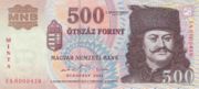 匈牙利福林2001年版500面值——正面
