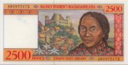 马达加斯加法郎1993年版面值2500 Francs——正面